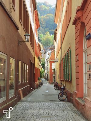 Sightseeing Heidelberg: Gasse in der Altstadt